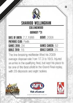 2011 Select AFL Champions #44 Sharrod Wellingham Back
